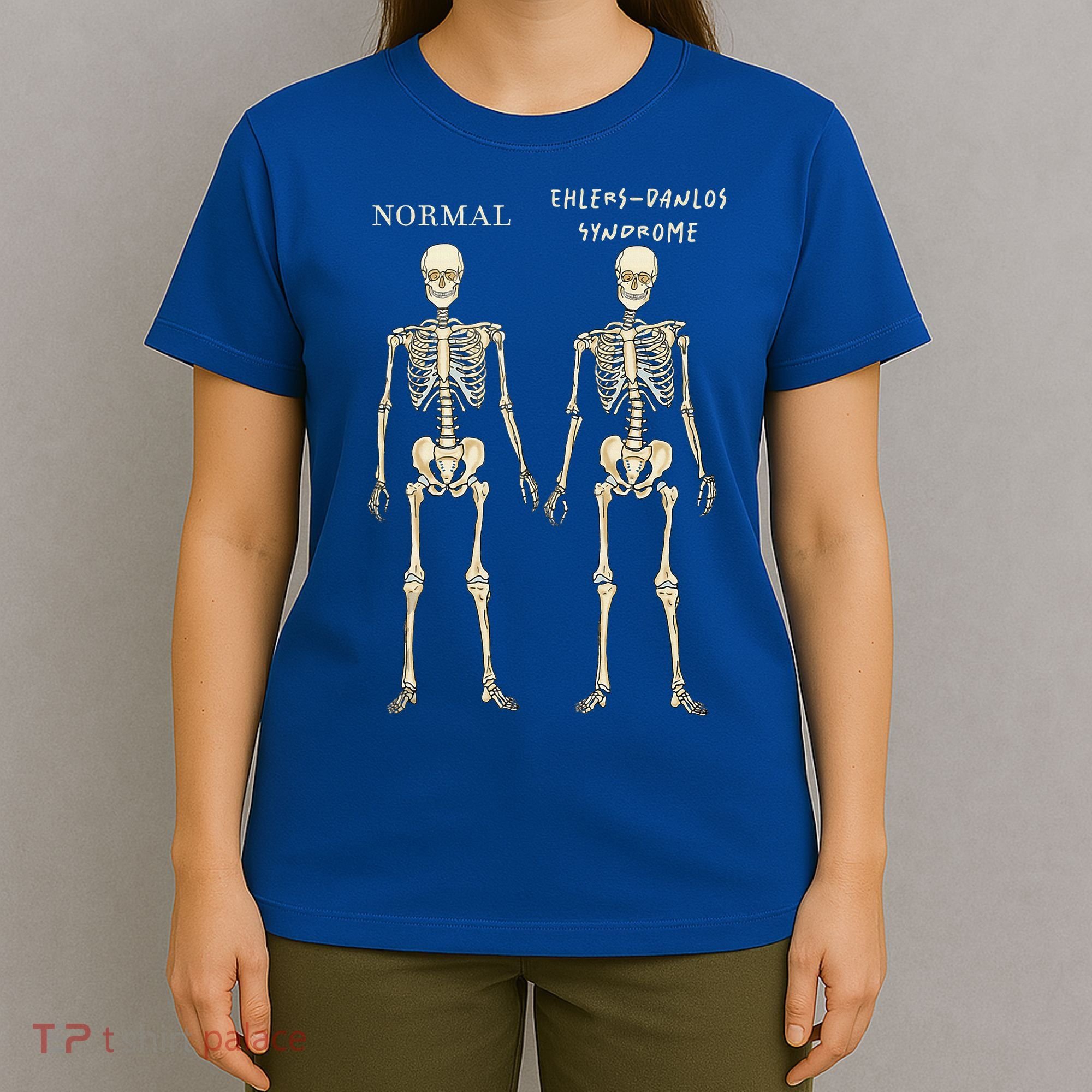 Ehlers Danlos Syndrome Skeletons Zebra Awareness T-Shirt