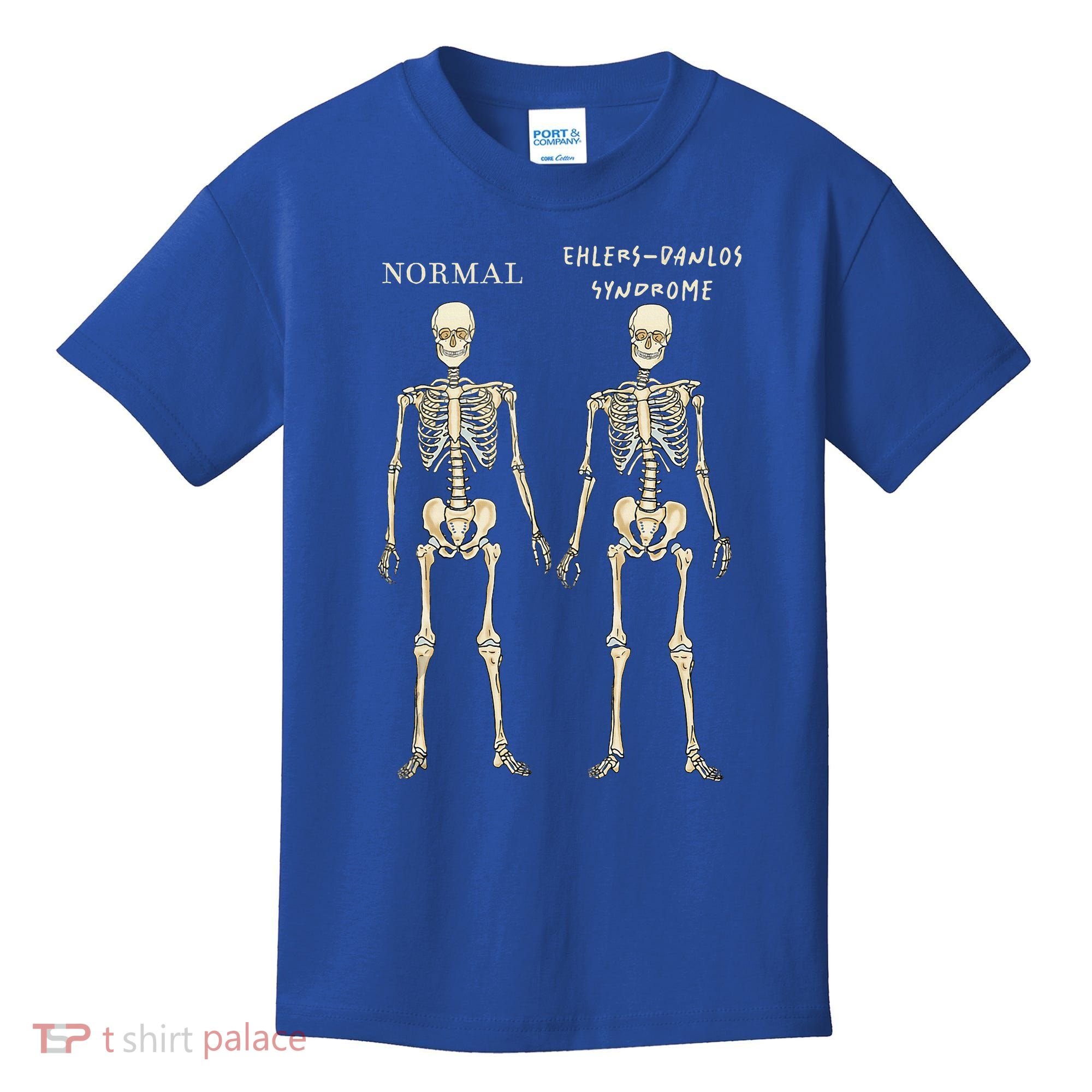 Ehlers Danlos Syndrome Skeletons Zebra Awareness Kids T-Shirt