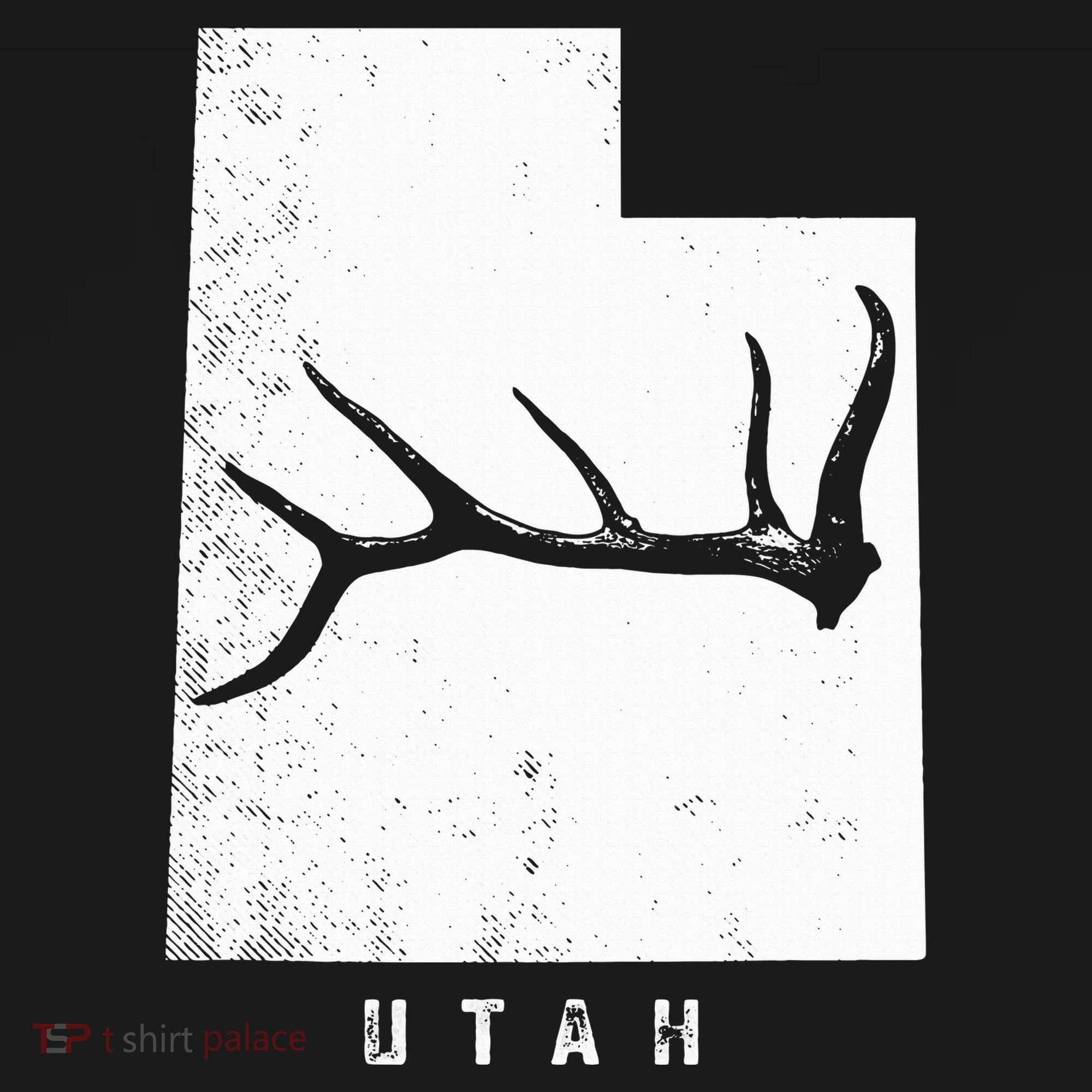 Elk & Deer Shed Antler Hunting Utah Map Ornament