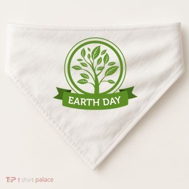 Earth Day Tree USA-Made Doggie Bandana