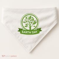 Earth Day Tree USA-Made Doggie Bandana thumb 0