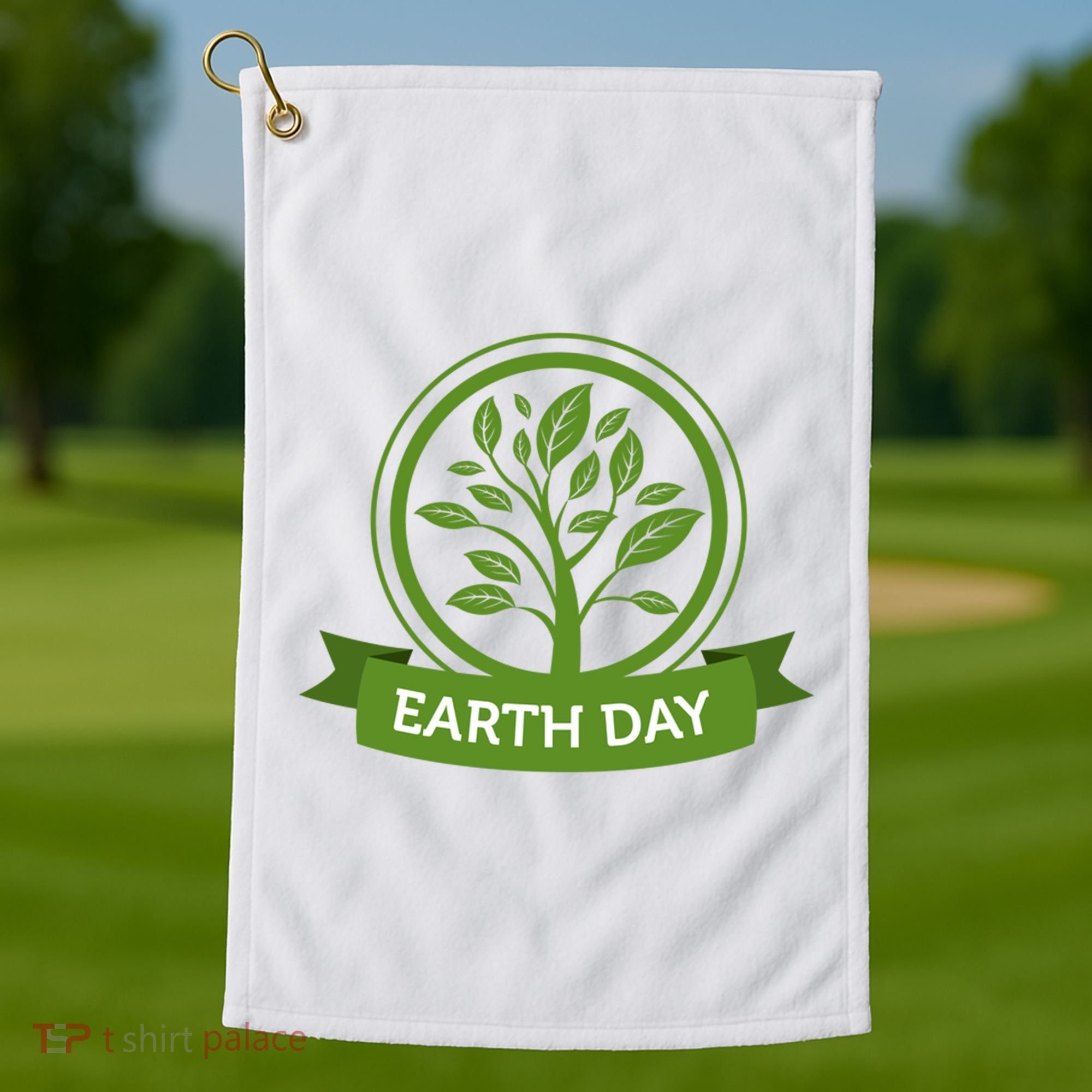 Earth Day Tree Golf Towel
