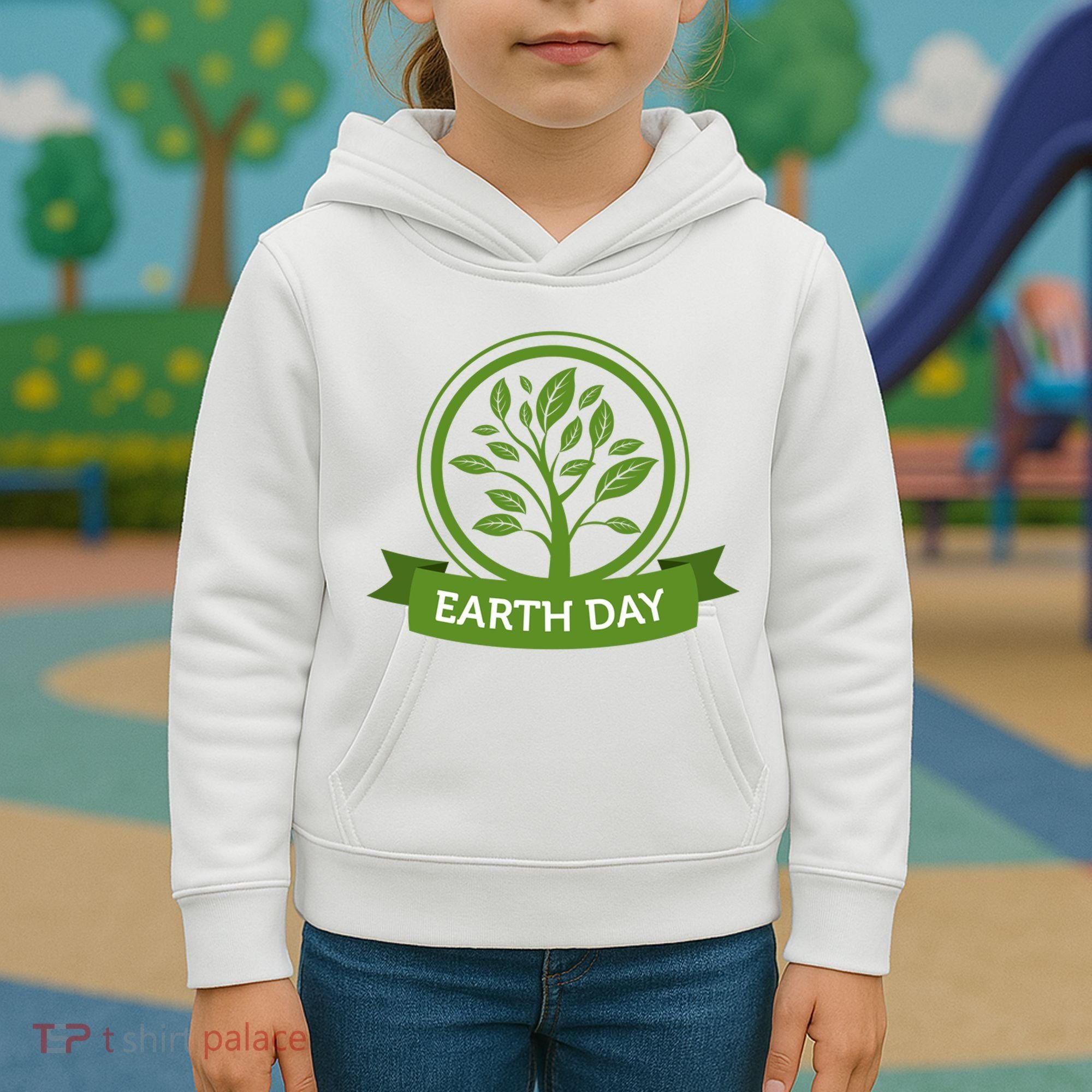 Earth Day Tree Kids Hoodie