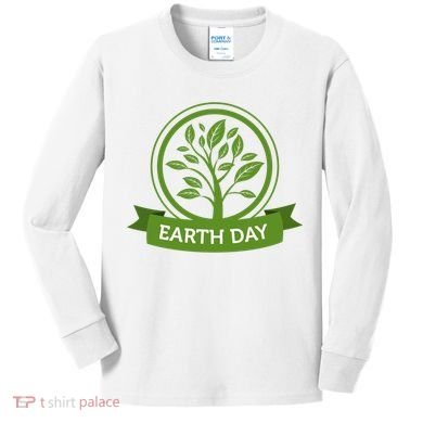 Earth Day Tree Kids Long Sleeve Shirt