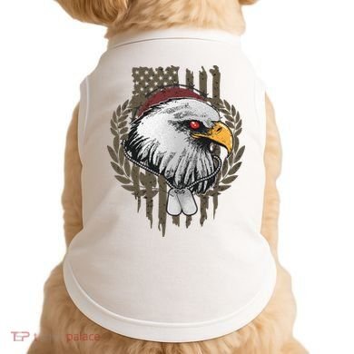 US Military Eagle Dog Tags American Flag Doggie Tank