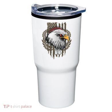 US Military Eagle Dog Tags American Flag Tumbler