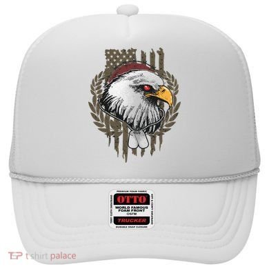 US Military Eagle Dog Tags American Flag Hat