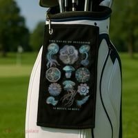Earth Day The Study Of Jellyfish Golf Towel thumb 2