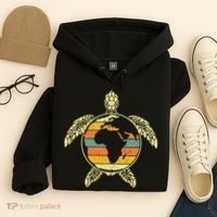 Earth Day Turtle Retro Hoodie thumb 4