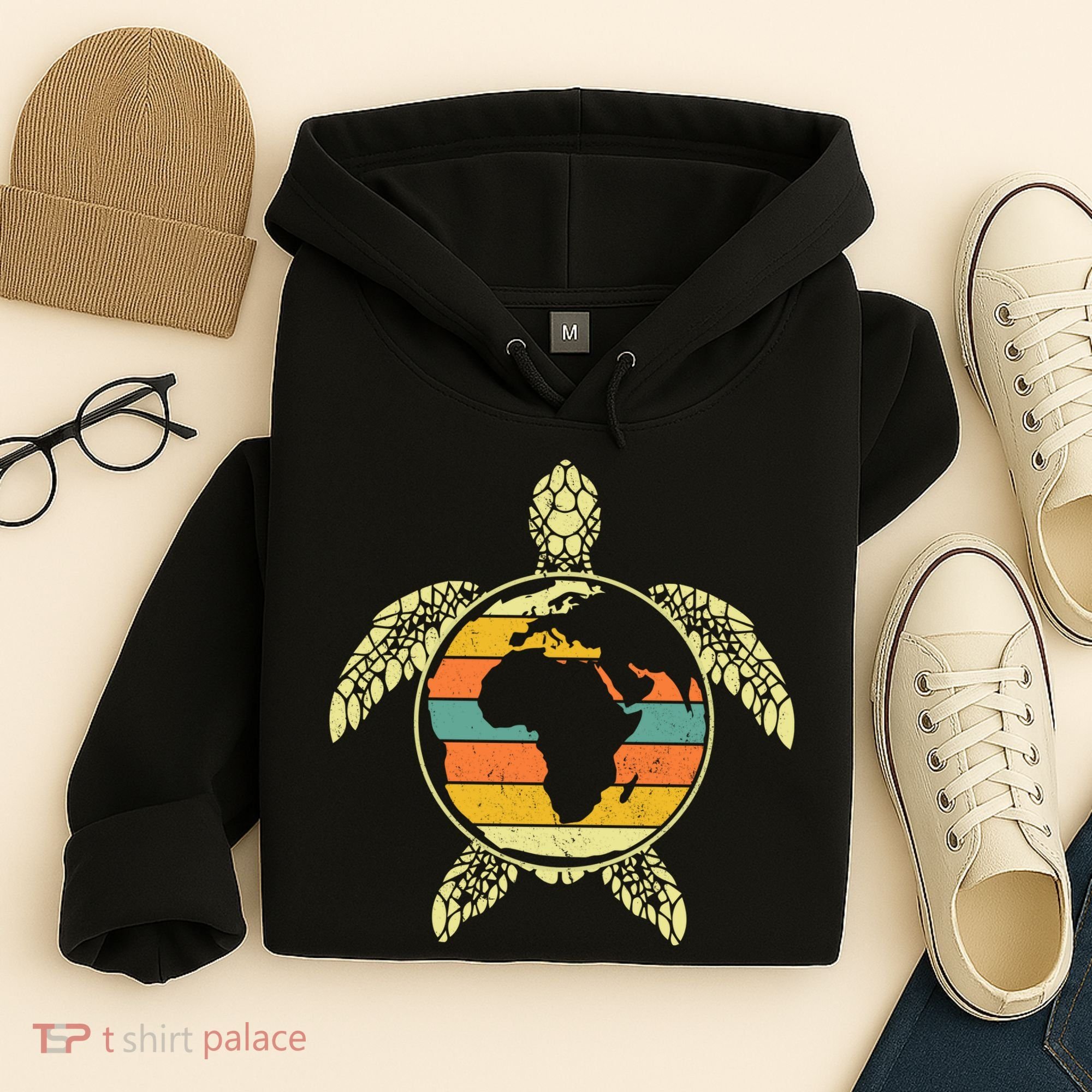 Earth Day Turtle Retro Hoodie
