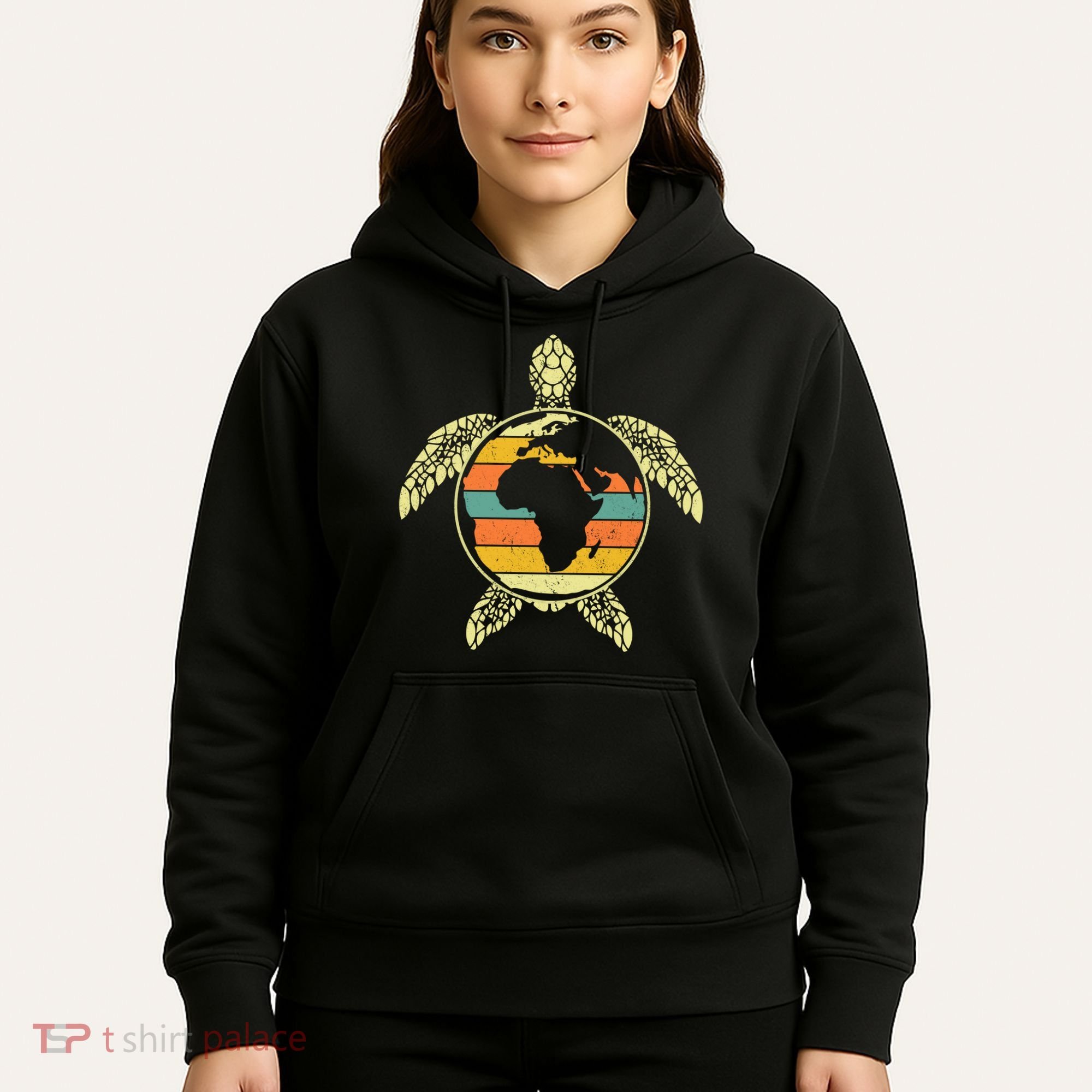 Earth Day Turtle Retro Hoodie