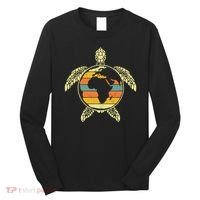 Earth Day Turtle Retro Long Sleeve Shirt thumb 0