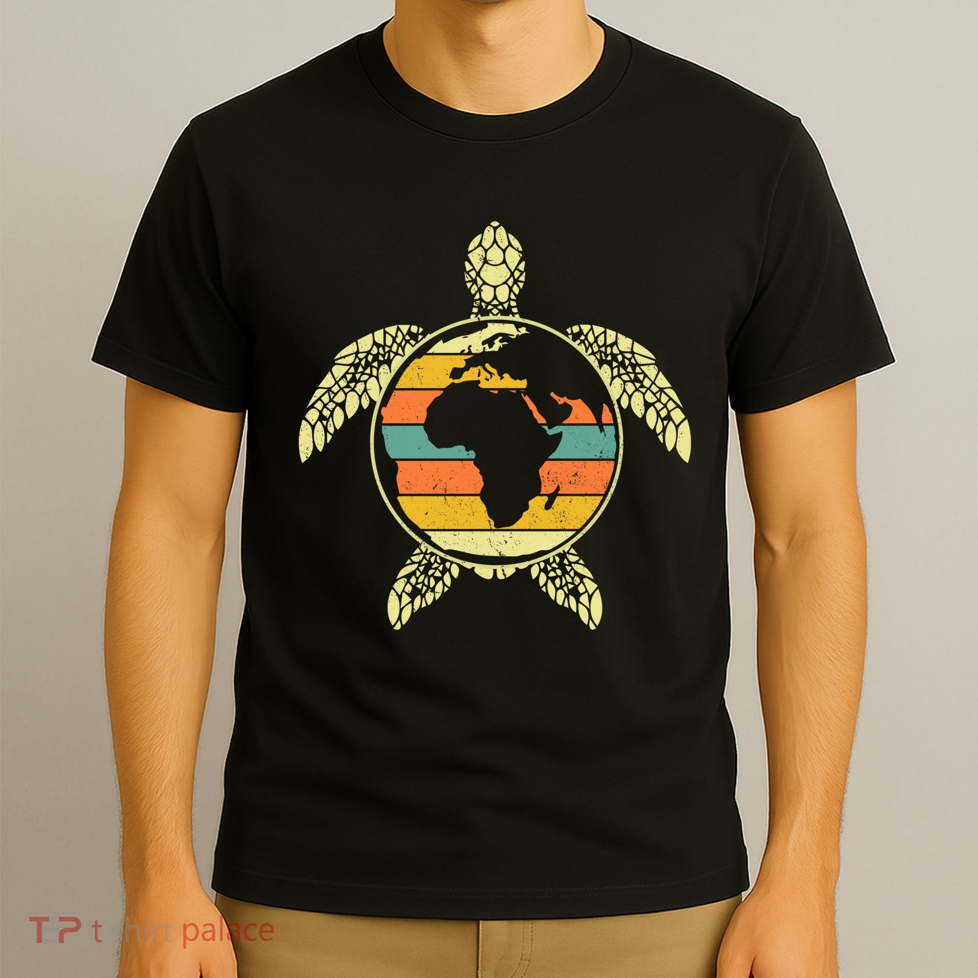 Earth Day Turtle Retro T-Shirt