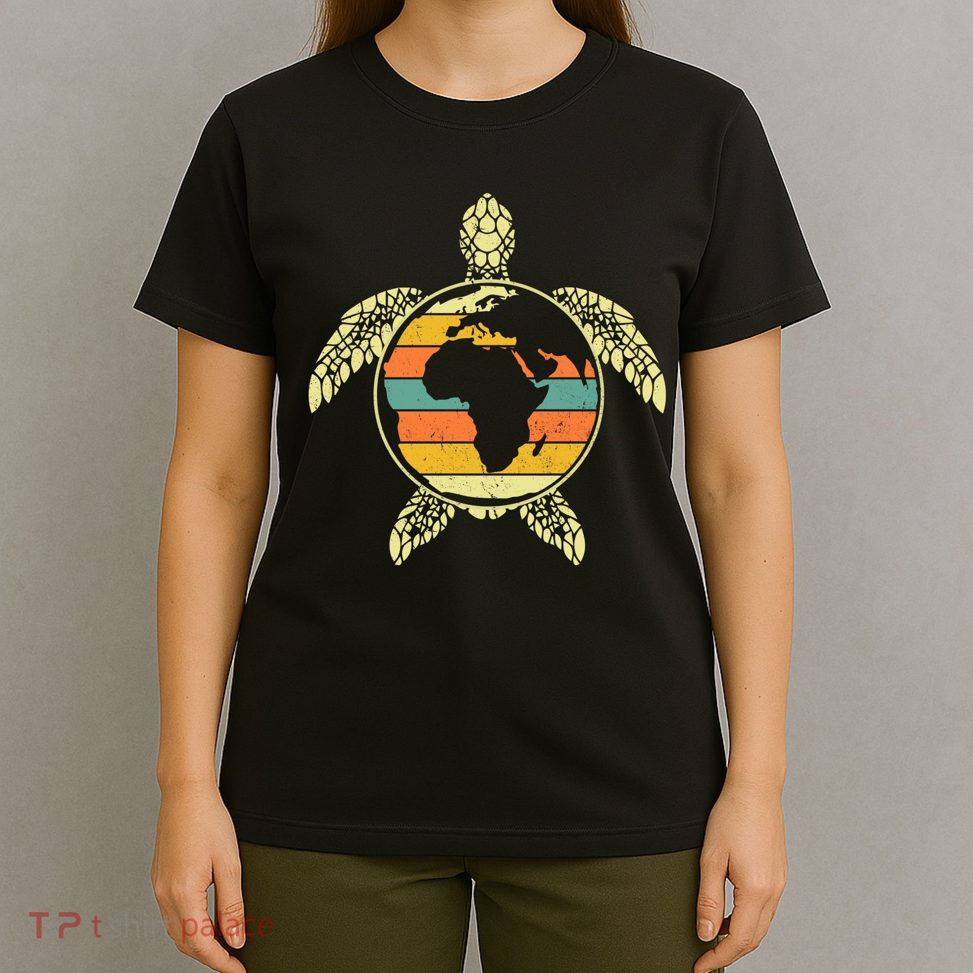 Earth Day Turtle Retro T-Shirt