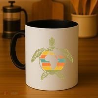 Earth Day Turtle Retro Coffee Mug thumb 4