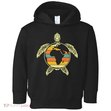 Earth Day Turtle Retro Toddler Hoodie