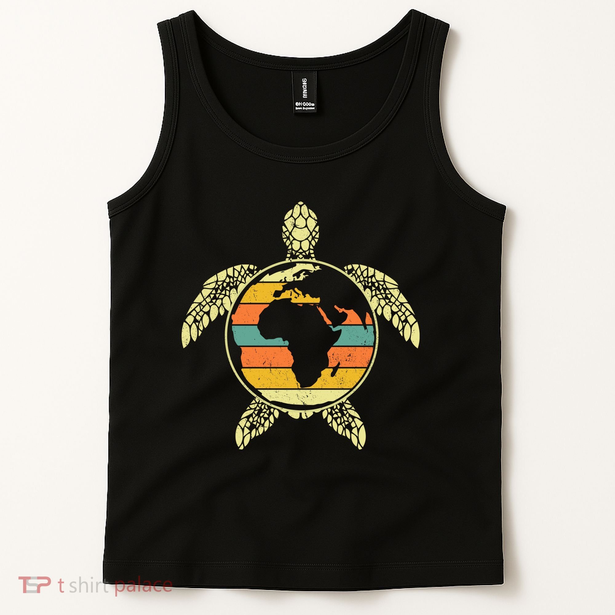 Earth Day Turtle Retro Tank Top