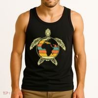 Earth Day Turtle Retro Tank Top thumb 3