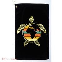 Earth Day Turtle Retro Golf Towel thumb 0