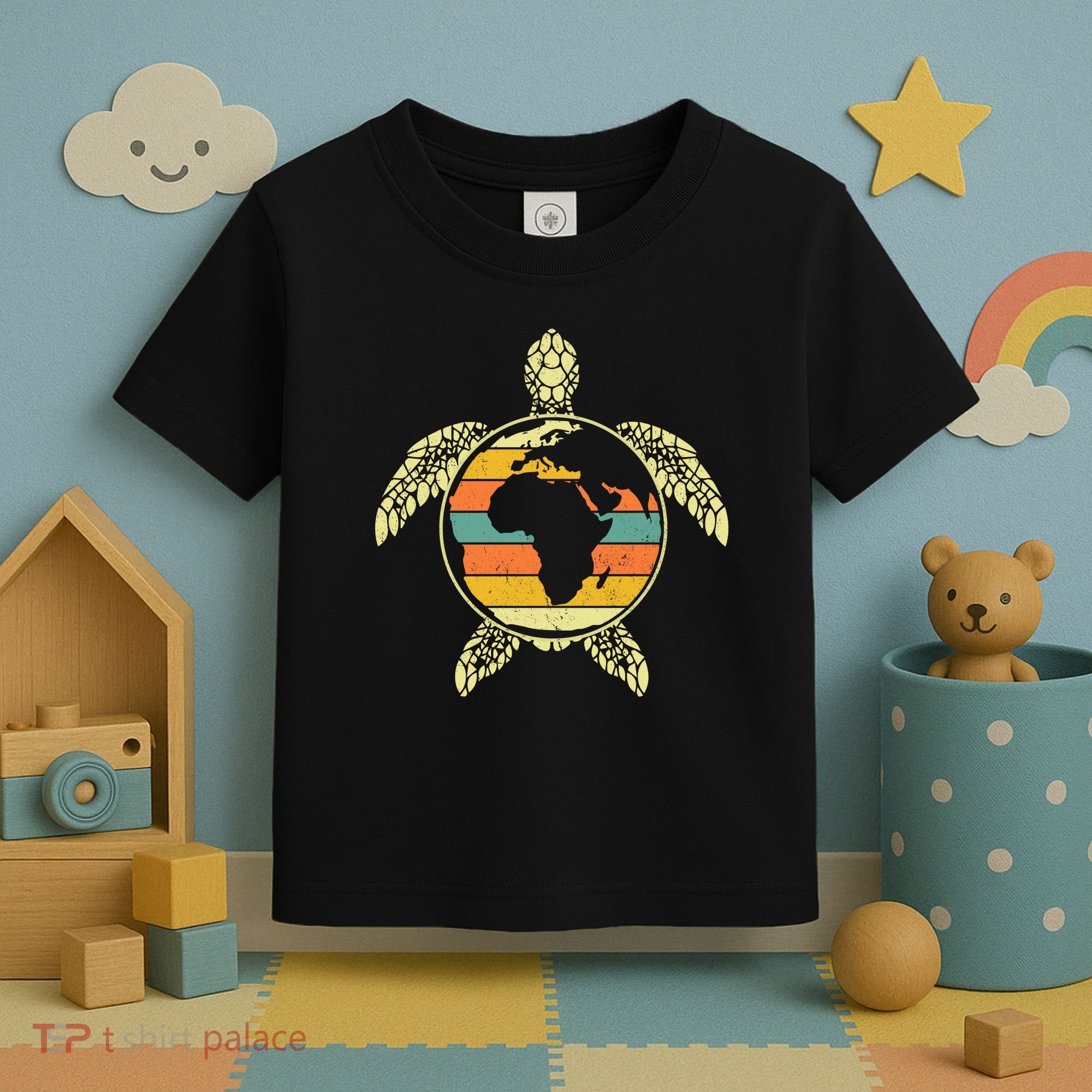 Earth Day Turtle Retro Toddler T-Shirt