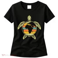 Earth Day Turtle Retro Women's T-Shirt thumb 0