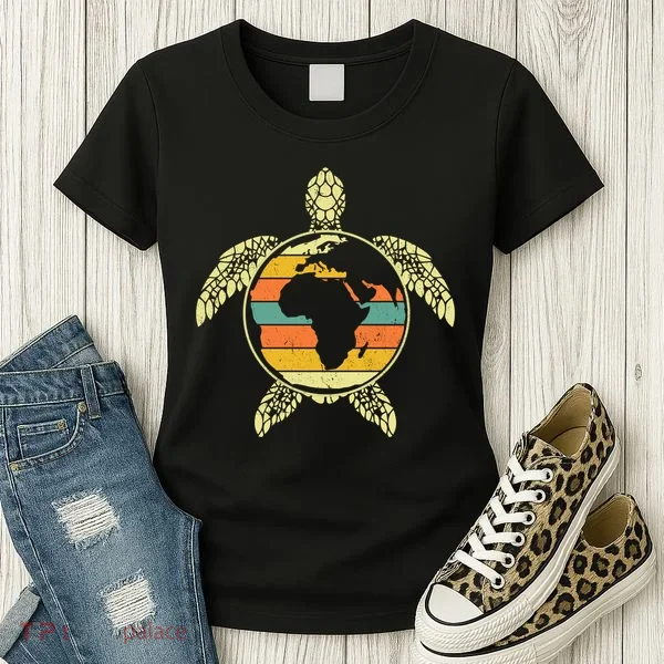Earth Day Turtle Retro Women's T-Shirt