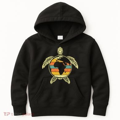 Earth Day Turtle Retro Kids Hoodie