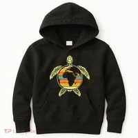 Earth Day Turtle Retro Kids Hoodie thumb 0