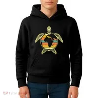 Earth Day Turtle Retro Kids Hoodie thumb 4