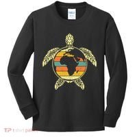 Earth Day Turtle Retro Kids Long Sleeve Shirt thumb 0