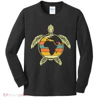 Earth Day Turtle Retro Kids Long Sleeve Shirt thumb 0