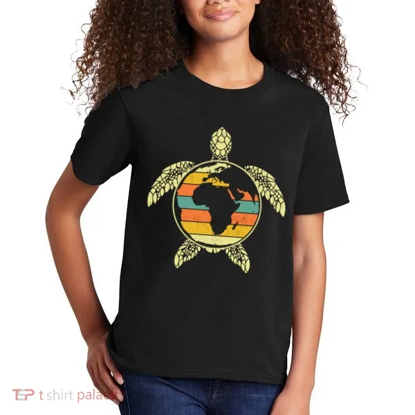 Earth Day Turtle Retro Kids T-Shirt