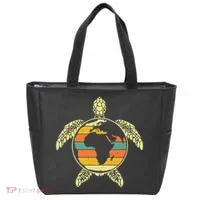 Earth Day Turtle Retro Tote Bag thumb 0