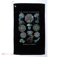 Earth Day The Study Of Jellyfish Gift Golf Towel thumb 0