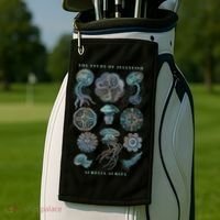 Earth Day The Study Of Jellyfish Gift Golf Towel thumb 2