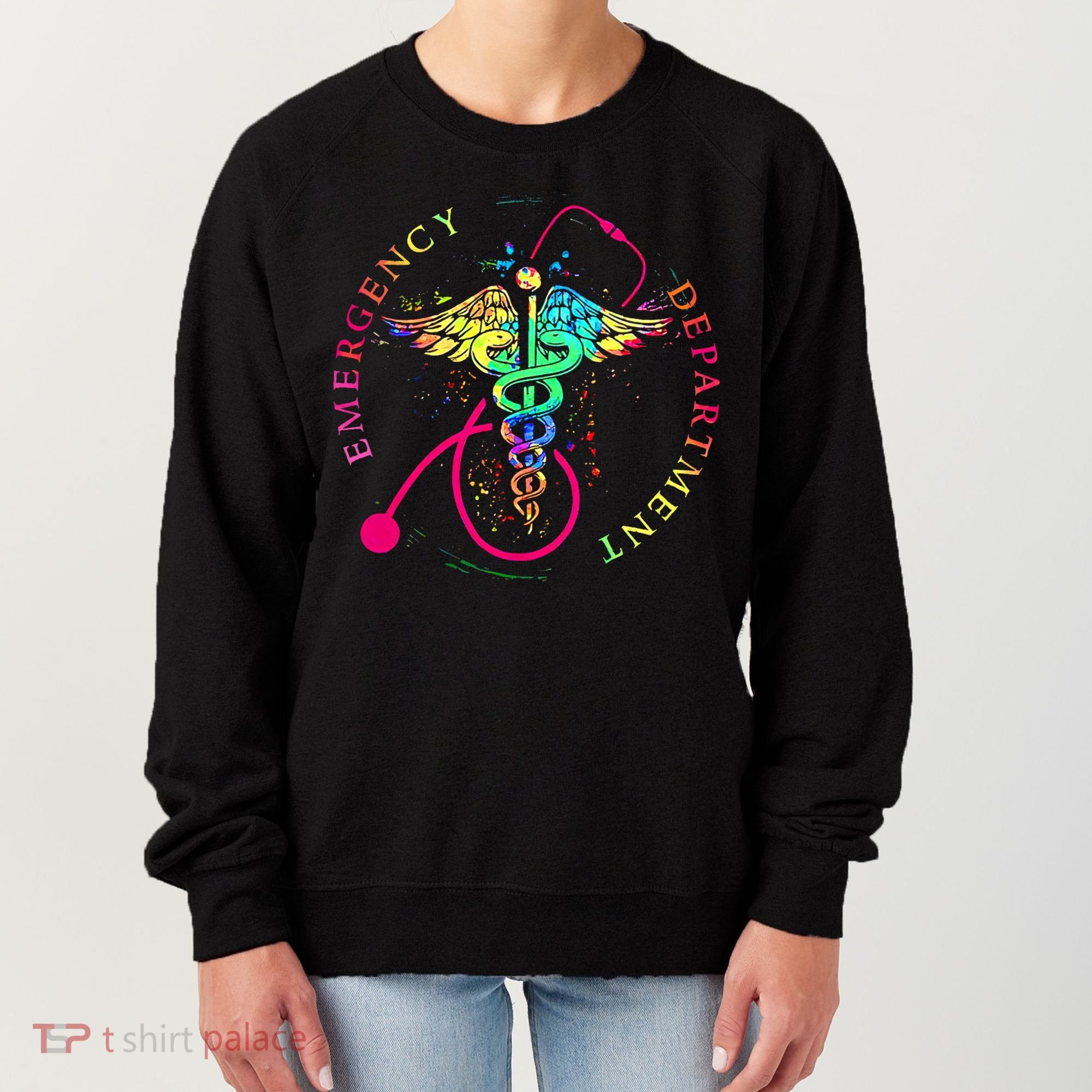 Emergency Department Tie Dye Ed Er Nurse Nursing Women's Sweatshirt