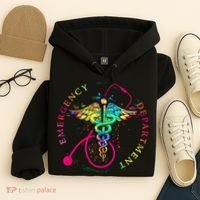 Emergency Department Tie Dye Ed Er Nurse Nursing Hoodie thumb 4