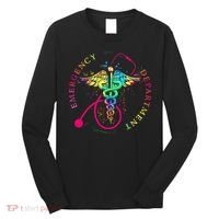 Emergency Department Tie Dye Ed Er Nurse Nursing Long Sleeve Shirt thumb 0