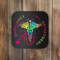 Emergency Department Tie Dye Ed Er Nurse Nursing Coaster thumb 0