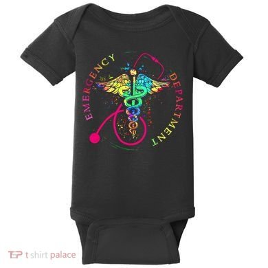 Emergency Department Tie Dye Ed Er Nurse Nursing Baby Bodysuit
