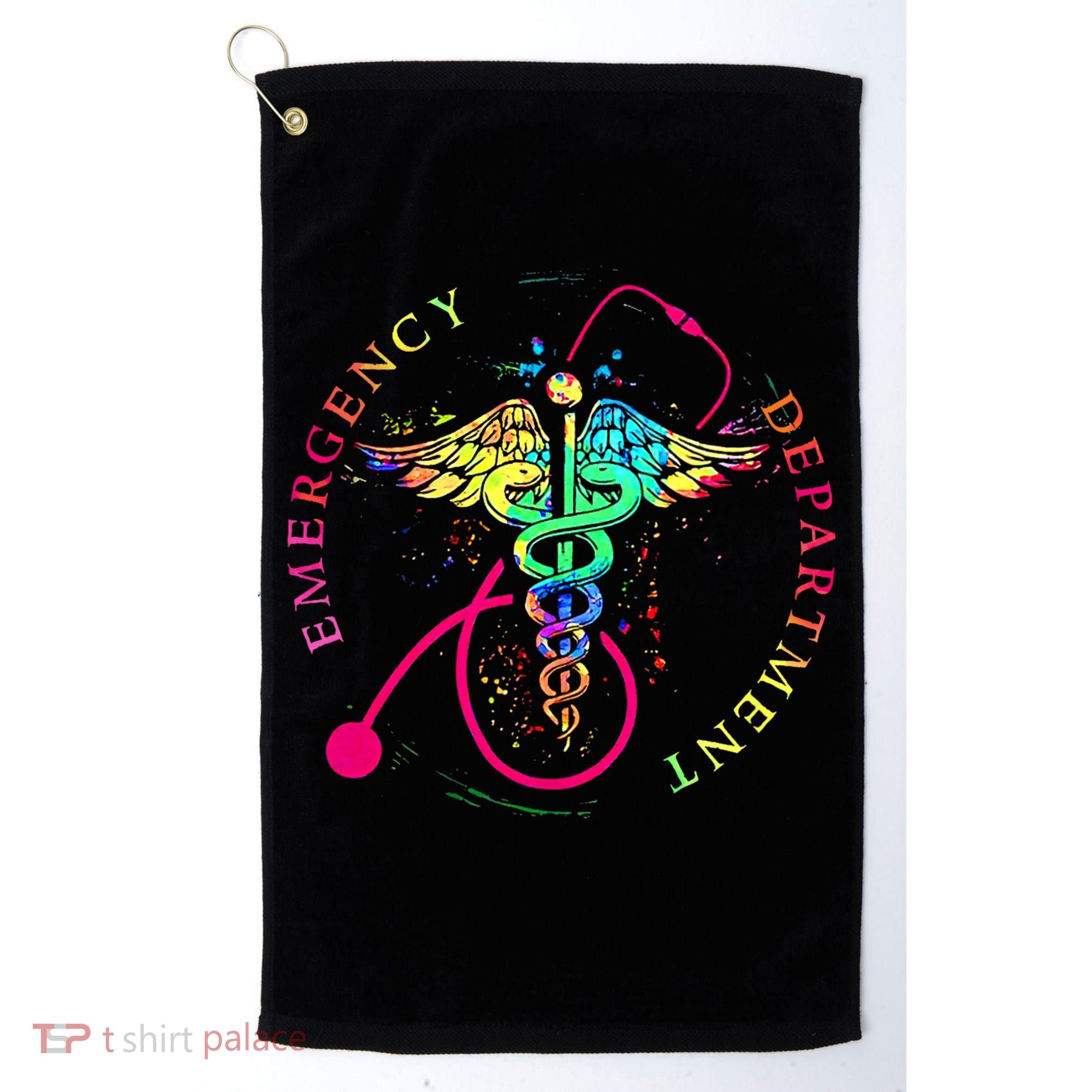 Emergency Department Tie Dye Ed Er Nurse Nursing Golf Towel
