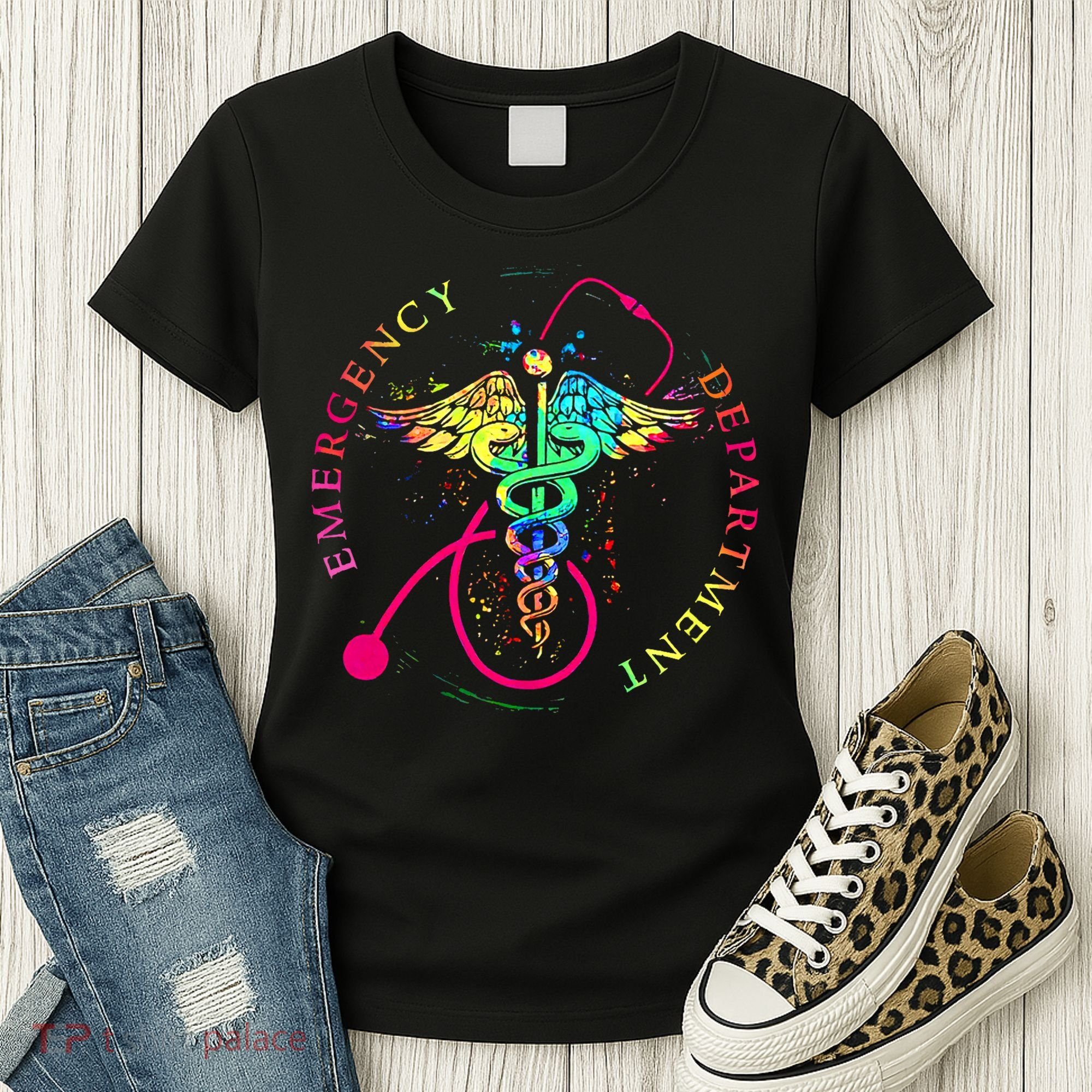 Emergency Department Tie Dye Ed Er Nurse Nursing Women's T-Shirt