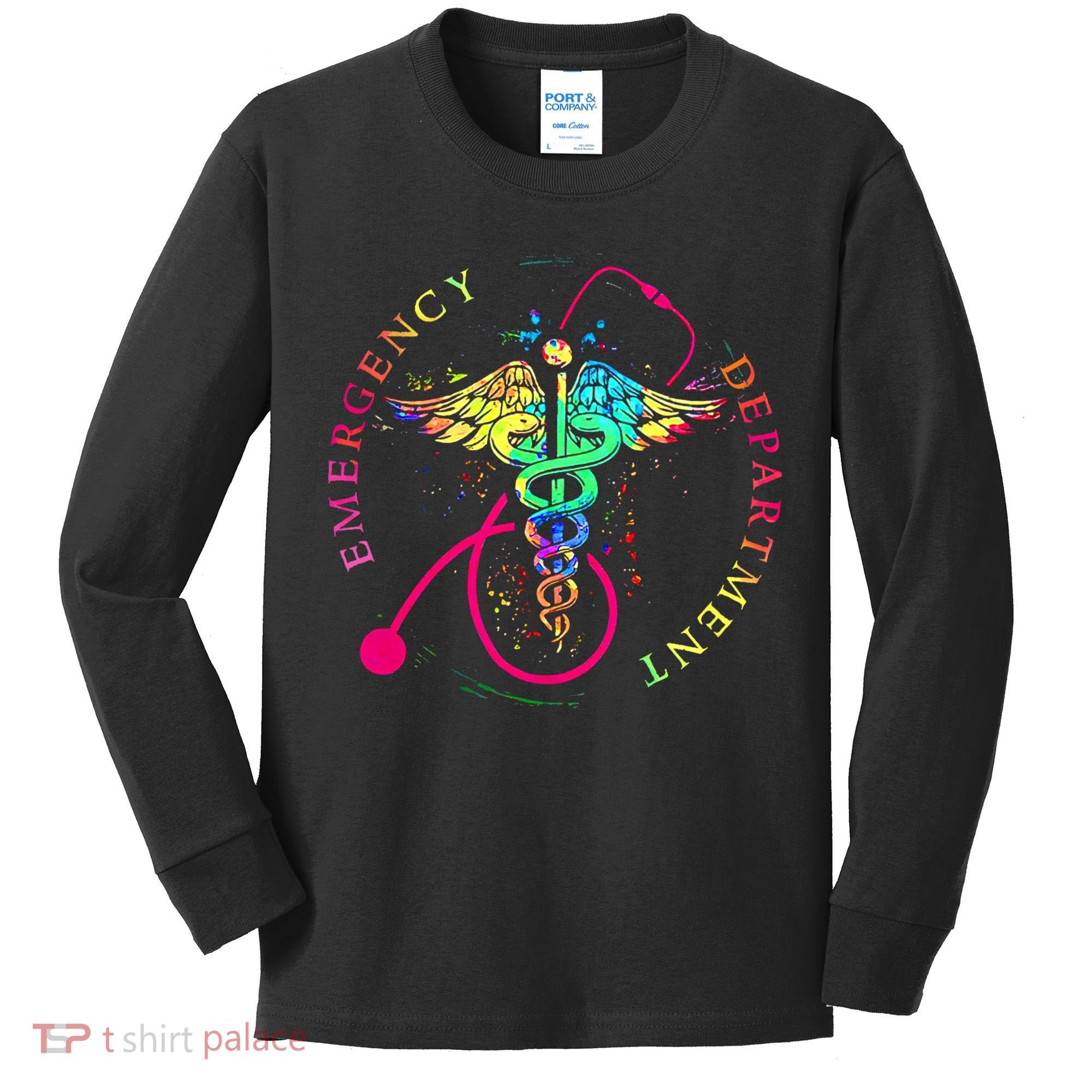 Emergency Department Tie Dye Ed Er Nurse Nursing Kids Long Sleeve Shirt