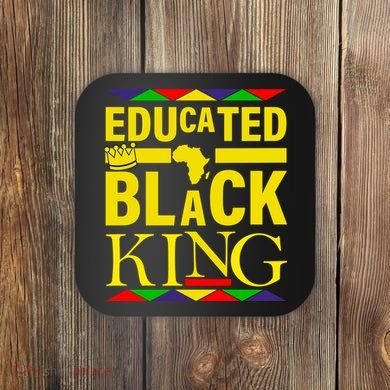 Educated Black King Coaster
