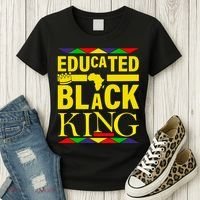 Educated Black King Women's T-Shirt thumb 3