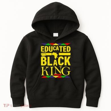 Educated Black King Kids Hoodie