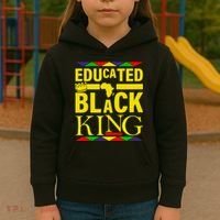 Educated Black King Kids Hoodie thumb 3