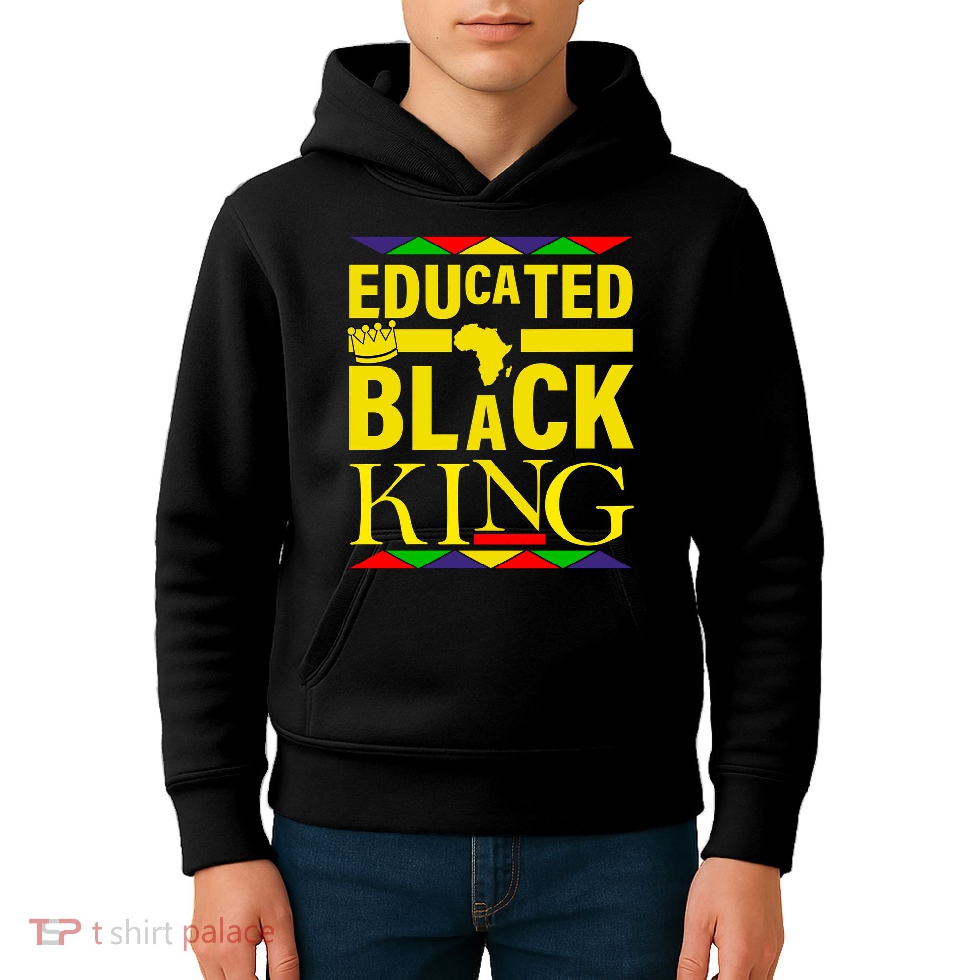Educated Black King Kids Hoodie