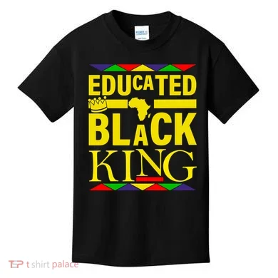 Educated Black King Kids T-Shirt