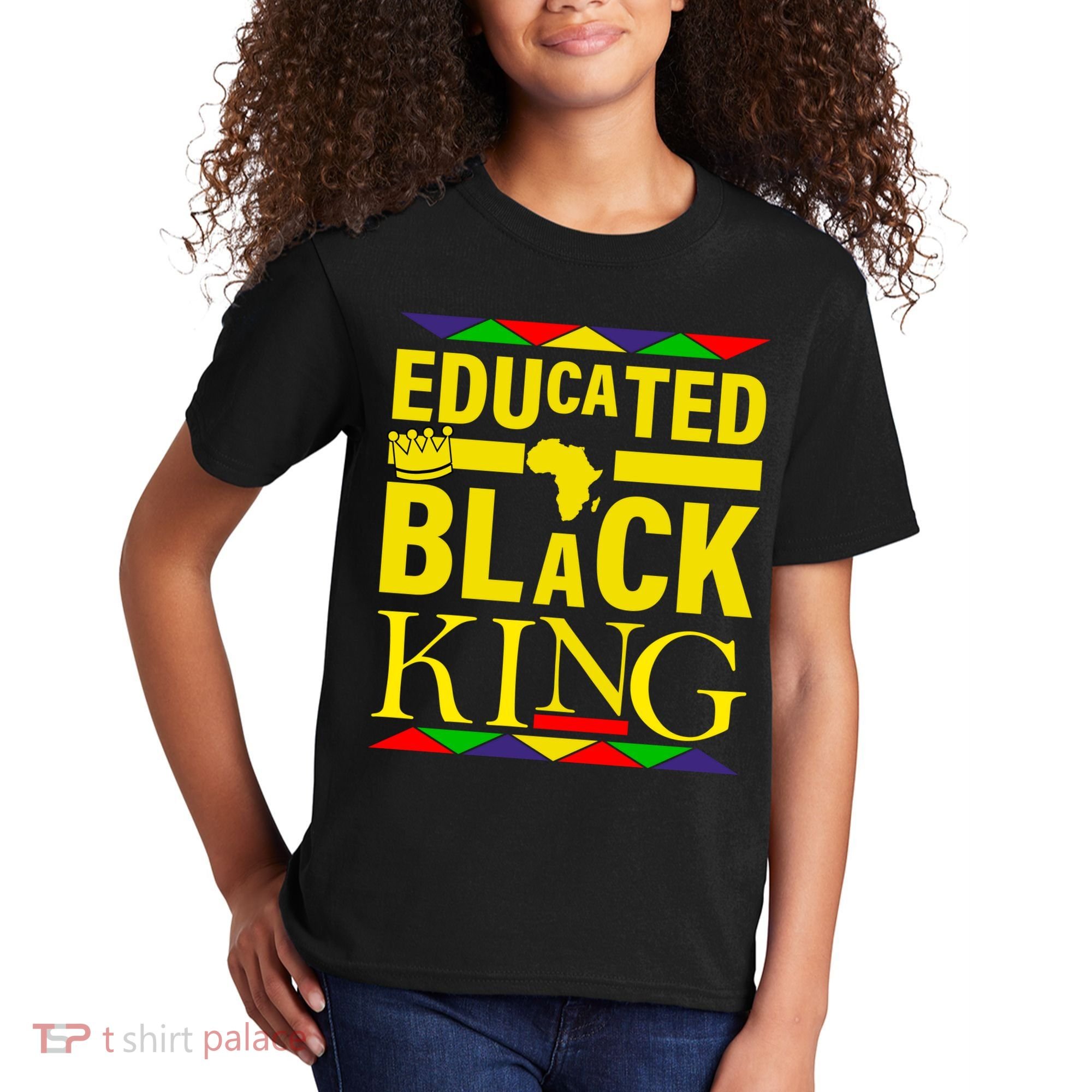 Educated Black King Kids T-Shirt